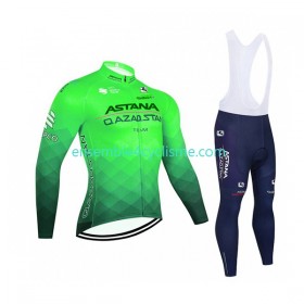 Tenue Maillot M/L + Collant à Bretelles 2022 Astana Qazaqstan Team N003